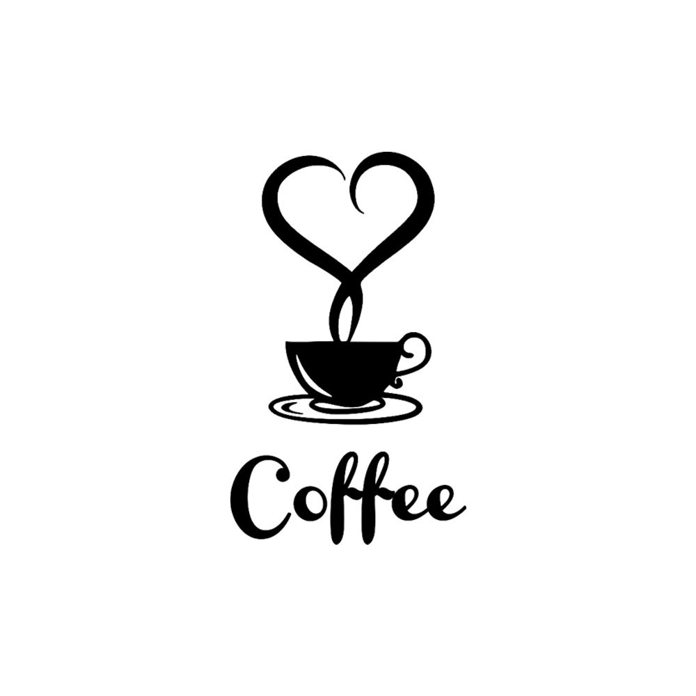 Coffee Mugs Wall Stickers Removable Self-adhesive Coffee Tea Cup Decor Decals Home Room Shop Vinyl Wallpaper Naklejki Na Sciane