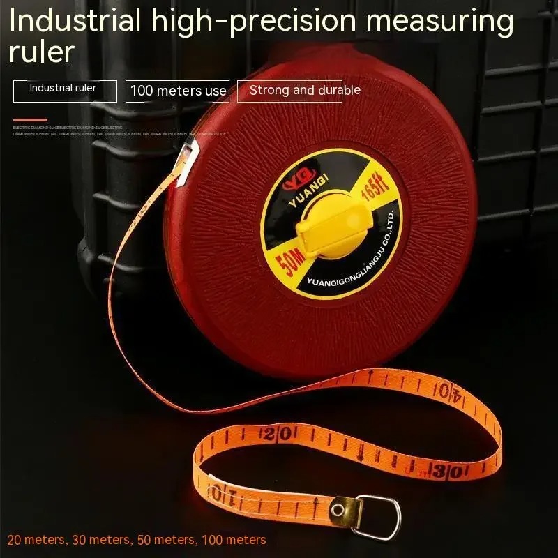 20M 30M 50M 100M Meetlint Metrische Ronde Glasvezel Lederen Tape Timmerman Afstand Meetgereedschap Meter Liniaal