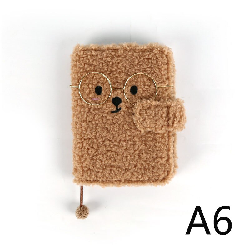 Kinbor Cashmere Cover Notebook Cute Bear A5 Handbook Diary A6 Student Notepad Ins Cute Wind Notebook Hand Book: Default Title