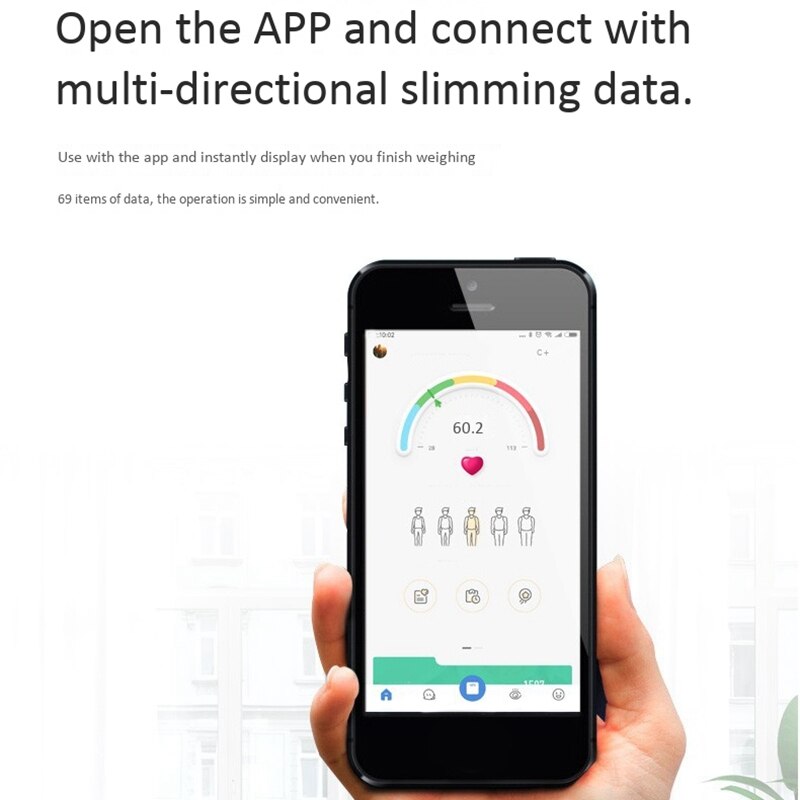 Songying-báscula de peso inteligente para salud, balanza electrónica de peso con carga por Bluetooth