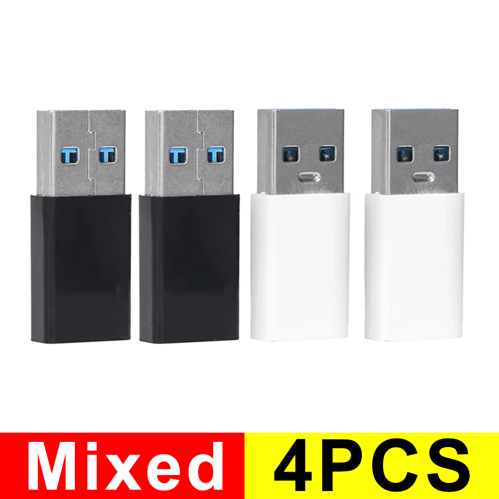 USB C 3.0 Adapter Type C To USB Adapter Male To Female USB-C Converter USB Type-C Converter for Macbook PC Laptops Mobil Phone: black