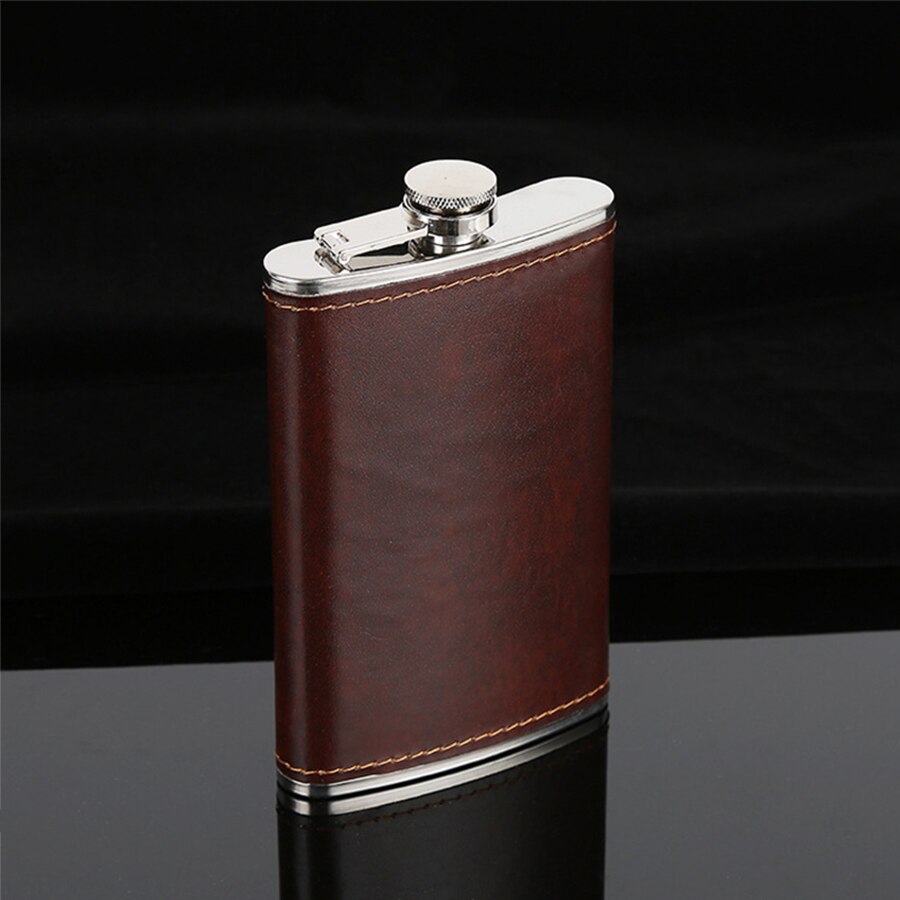 5 6 7 oz mini hofteflaske whisky kolbe bærbar metal alkohol kolbe mænd udendørs lomme vinflaske lille mini kolbe: 7oz brune