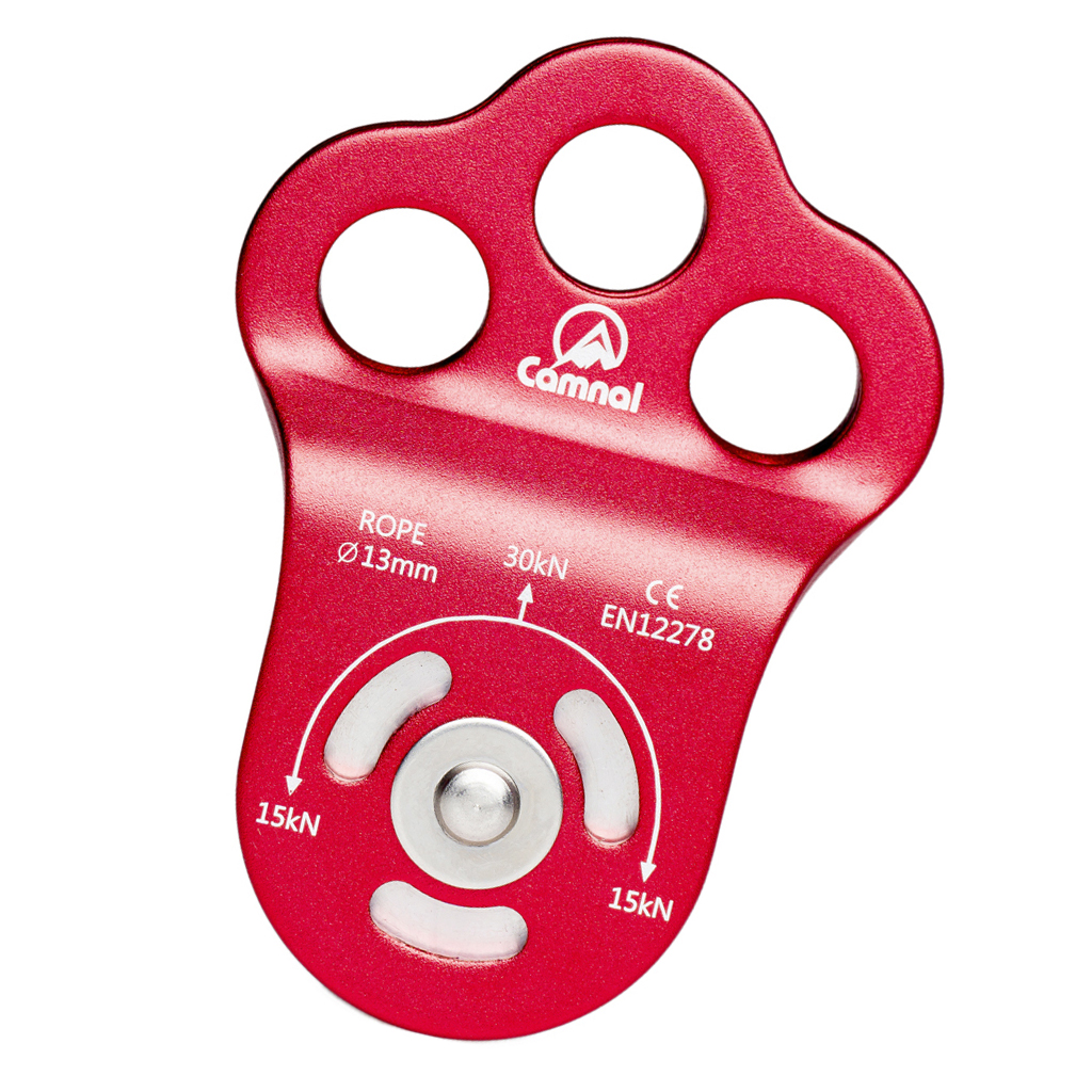 30KN Triple Befestigung Pulley/Hitch Klettern Baumpfleger für 13mm Seil Rigging Luft Werkzeuge Camping Wandern Klettern Zubehör