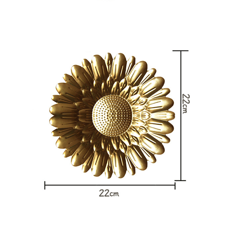 Nordisk lys luksus vægdekoration vedhæng moderne hjem metal dekoration håndværk bølgemønster sofa baggrund væg runde vedhæng: F diameter 22cm