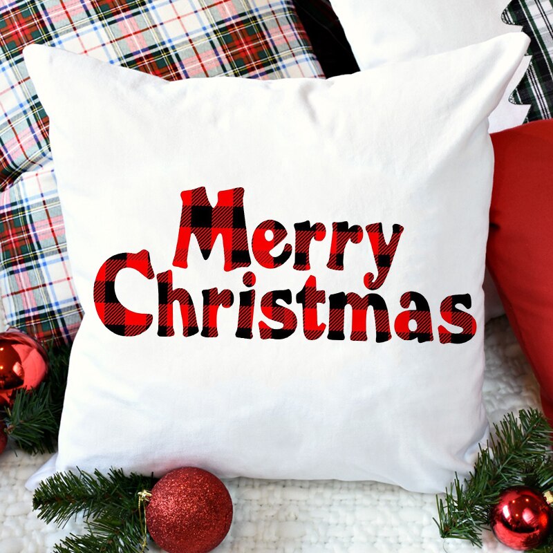Kerst Kussenslopen Xmas Decoratieve Boerderij Buffalo Regenboog Kussensloop Winter Kussen Case Voor Home Decor: Z21065-DCCWH-M