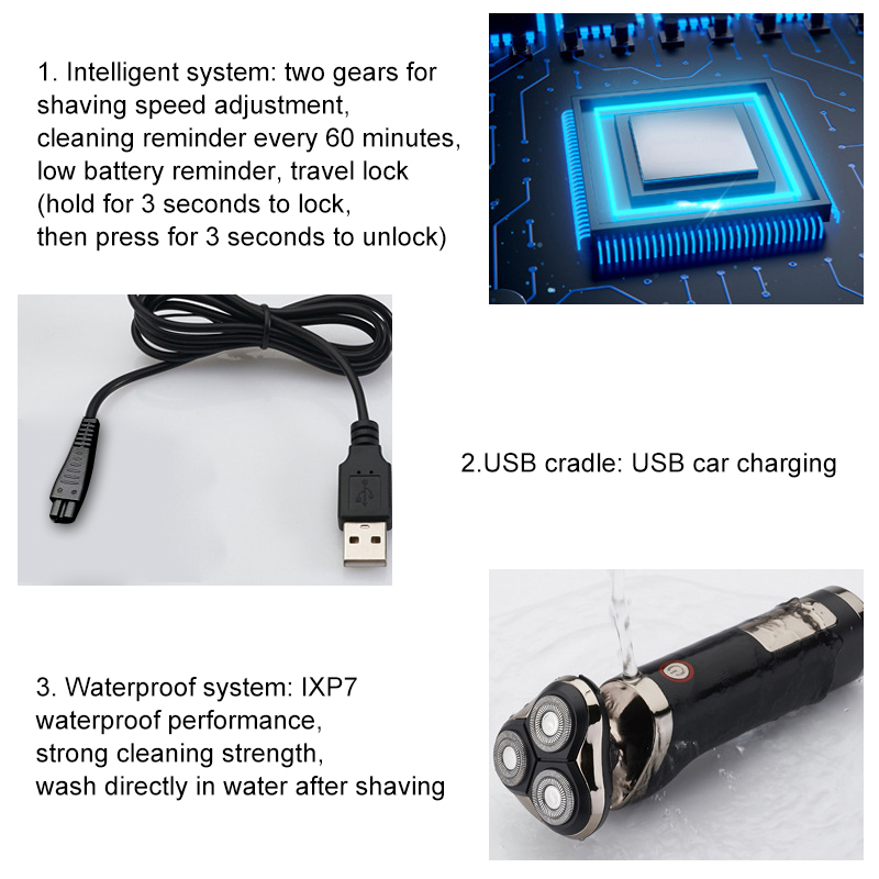 Elektrisch scheerapparaat 3d trimmers voor baard, usb oplaadbaar elektrisch scheerapparaat, elektrisch scheerapparaat voor mannen, baard, scheerapparaat