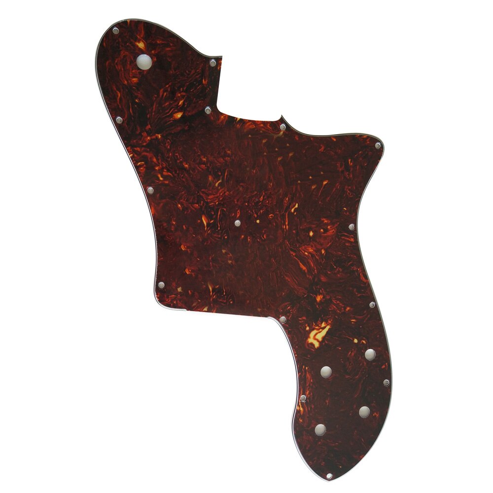 Pleroo Custom Guitar pickgaurd - For 72 Tele Deluxe Reissue Guitar Pickguard Without Pickup: 4Ply Brown Tortoise