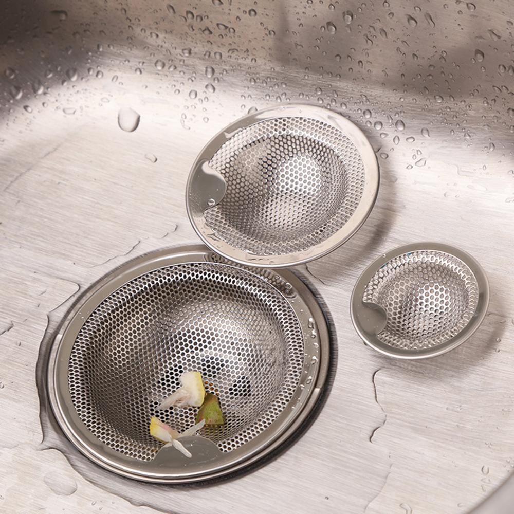 S/M/L Stainless Steel Kitchen Sink Strainer Drain Hole Filter Mesh Trap Bathtub Shower Waste Stopper Drainage