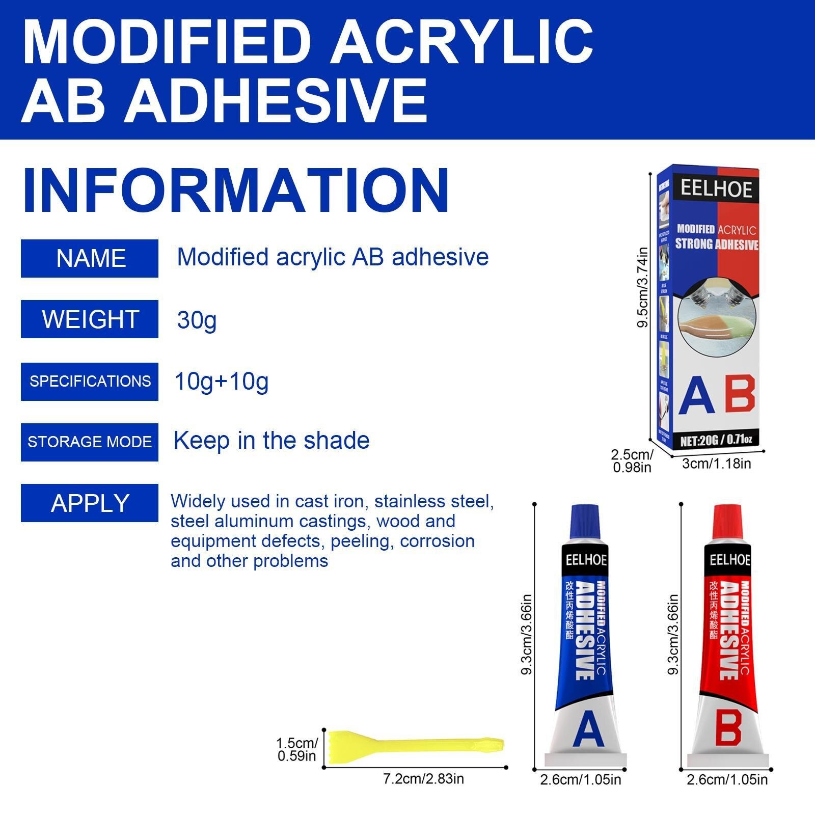 Epoxy Metal Epoxy Adhesive High Viscosity And Strong Epoxy Multipurpose Epoxy Adhesive Instant Repair Wood Plastic Glass 10ml
