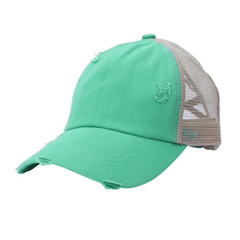 Adjustable Women High Bun Ponytail Tennis Golf Hat Washed Horsetail Trough Baseball Cap Outdoor Sport Sunhat Female Hole Hat: HL