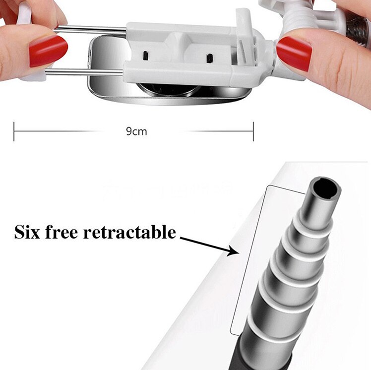 Mini Uitschuifbare Bedrade Selfie Sticks voor Iphone X Xs Max Xr Kabel Spiegel Autodyne Artefact voor IPhone 6 6S 7 8 Plus Selfie Stok