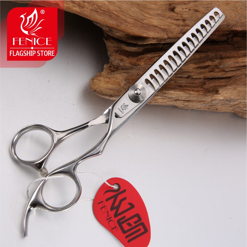 Fenice-Tijeras profesionales para perros, 6 pulgadas, 16 dientes, 70% adelgazamiento, aseo para mascotas, peluquero para animales