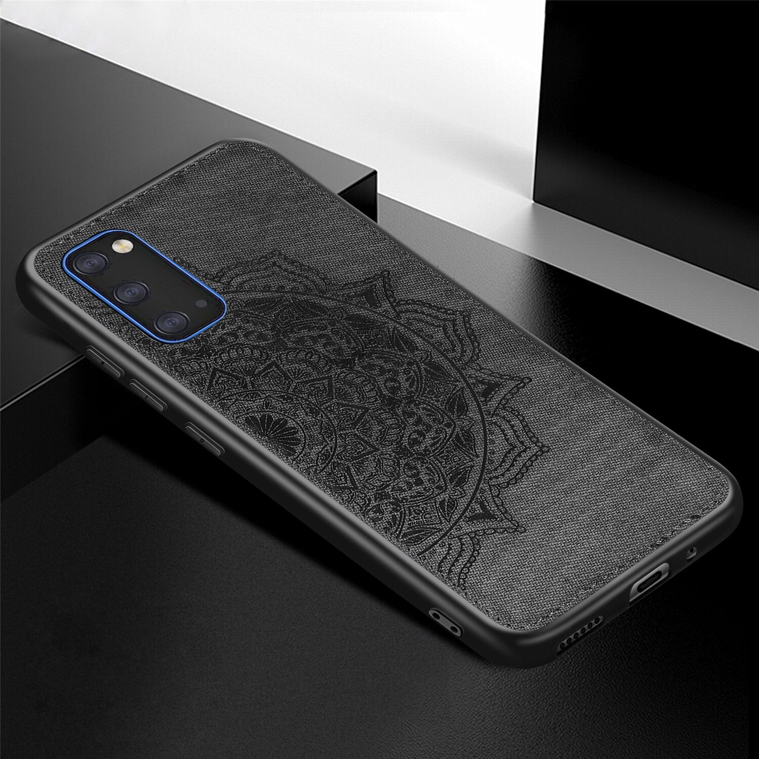 Tkanina bawełniana etui do samsung galaxy s20 Ultra s 20 plus s20 + s20Ultra s20plus magnetyczny silikonowy pokrowiec na telefon coque fundas: s20 / black
