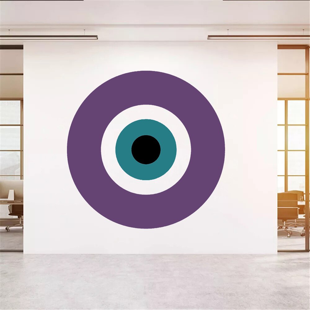 3 colors Blue Evil Eye Wall Stickers Removable Vin... – Grandado