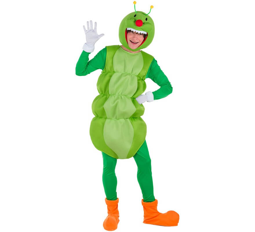 Disfraz de Gusano Verde para adultos