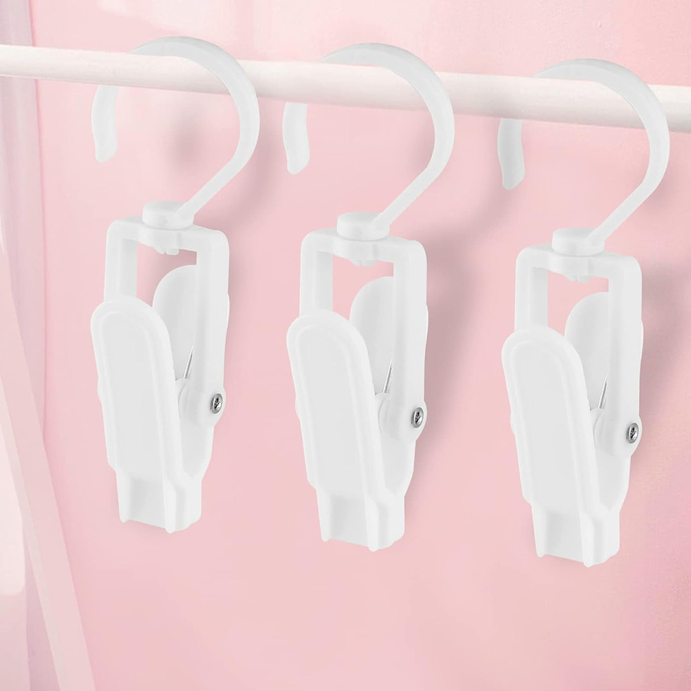 5 Stück Wäsche haken mit Clips super starke Kleiderbügel clips Kunststoff Home Travel drehbar hängenden Kleiderbügel Schrank Organizer für Kleidung