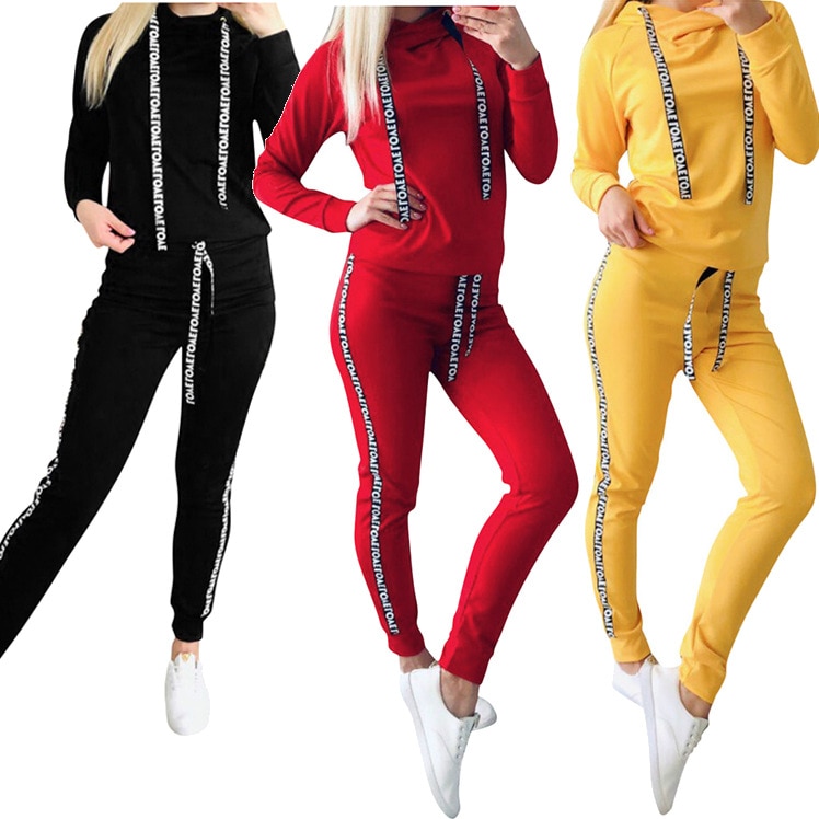 Chalaza Suit Set Women Tracksuit Two-piece Style Outfit Sweatshirt Sport Wear