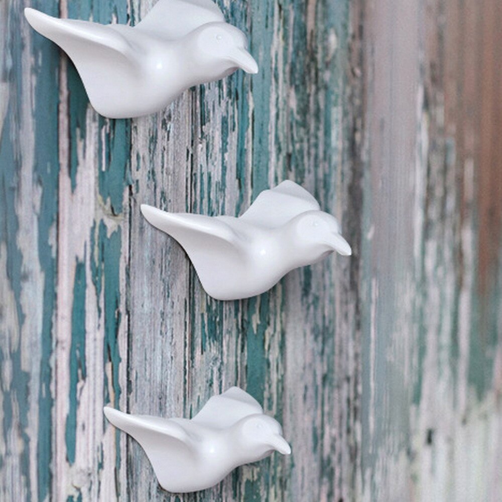 Badkamer Deur Kapstok Moderne stijl Hars 3D Seagull Vorm Decoratie Haak, Zeemeeuw Vorm Decoratieve Haak