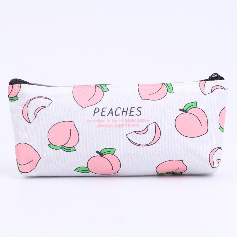 Leuke Perzik Etui Canvas Briefpapier Tas Pouch Voor Meisje Briefpapier Canvas Potlood Tas Escolar Schoolbenodigdheden: C