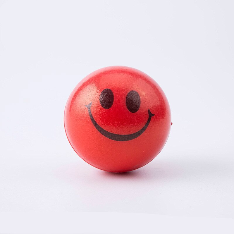 5 pz/lotto 6.3cm sorriso viso schiuma palla spremere palla antistress giocattolo mano polso esercizio PU palle giocattolo per bambini
