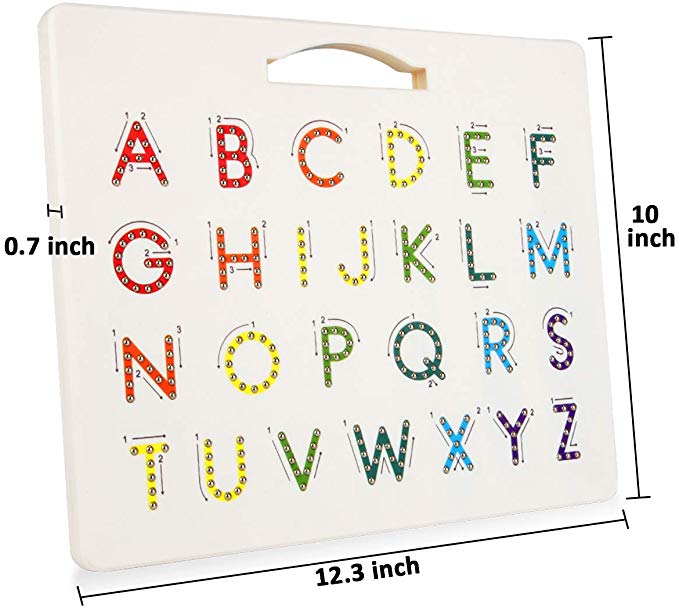 2 In 1 Magnetic Drawing Board Alphabet Letter Tracing Board Educational Letters Read Write Learning Alphabet Preschool