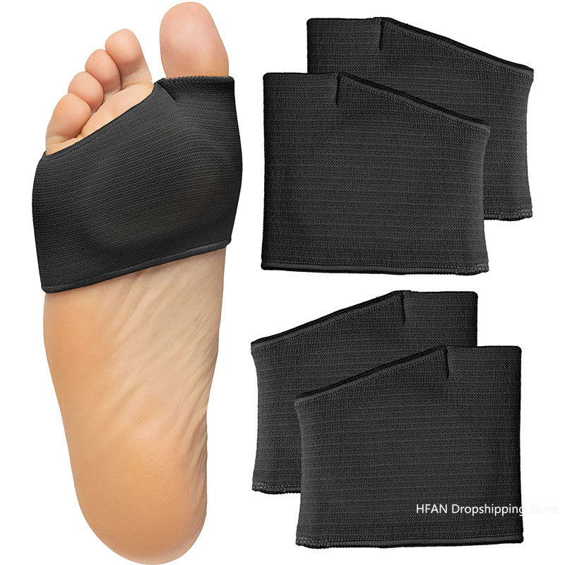 Forefoot Pain Relief Shoe Pads Ball of Foot Cushions for Hallux Valgus Corrector Socks Silicone Gel Half Insoles for Metatarsal