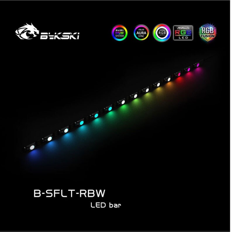 Bykski 5v 3- pins a-rgb niet-waterdichte zachte strip / led-lichtstrip voor cpu-gpu-blok / pomp / waterwegbordvervanging d-rgb: Lengte 230mm