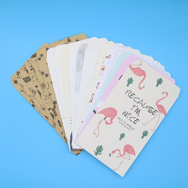 6 stk / posere kawaii dyr kinesisk konvolutt tegneserie kul katt flamingo chinchilla konvolutt barnehage  (19.8 * 11cm)