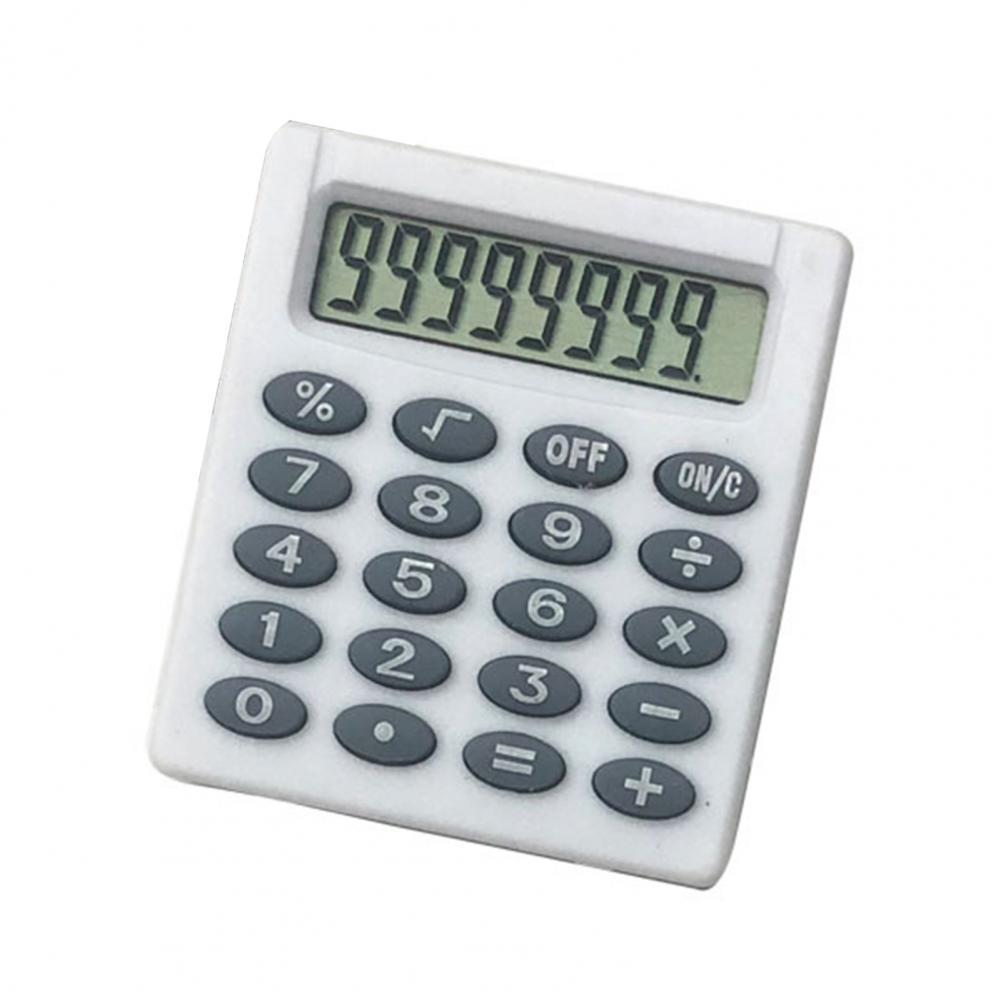 Pocket Calculator Useful 8-Digit Display Student Calculator Energy Saving Sensitive Key Mini Calculator: White