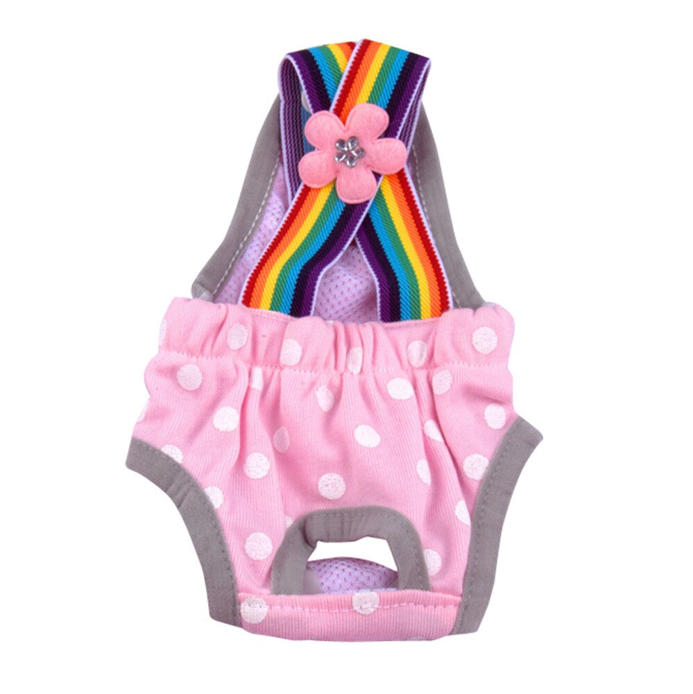 Transer Calzones De Perro Slipje Voor Honden Regenboog Fysiologische Broek Katoen Ademend Huisdier Ondergoed Culotte Chien Beschermen: Roze / S