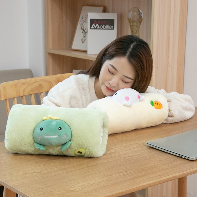 Peluche chauffe-main Kawaii pour filles, jouets en peluche doux, animaux, oreiller, poupée Fruit de dessin animé, de saint valentin pour enfants
