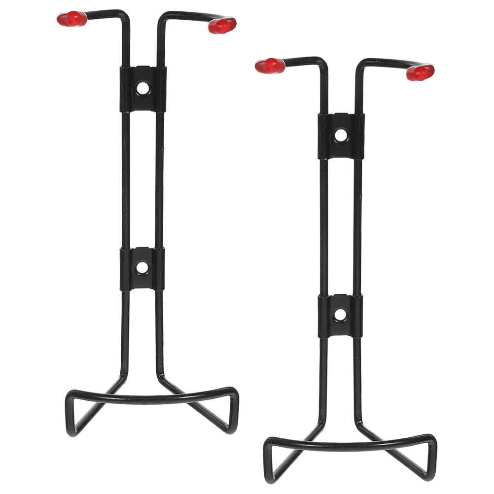 2 Pcs Fire Extinguisher Hanger Metal Bracket Universal Supplies for Wall Holder Black Mount