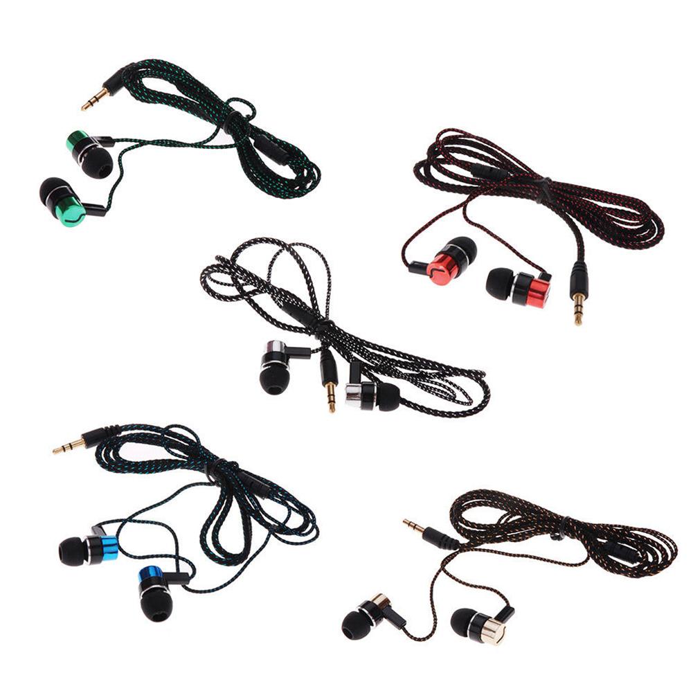 Moda In-Ear fone de Ouvido Estéreo Fone de Ouvido fone de Ouvido Fio Trançado esporte fone de ouvido para a execução de música Do Telefone PC Fone de Ouvido