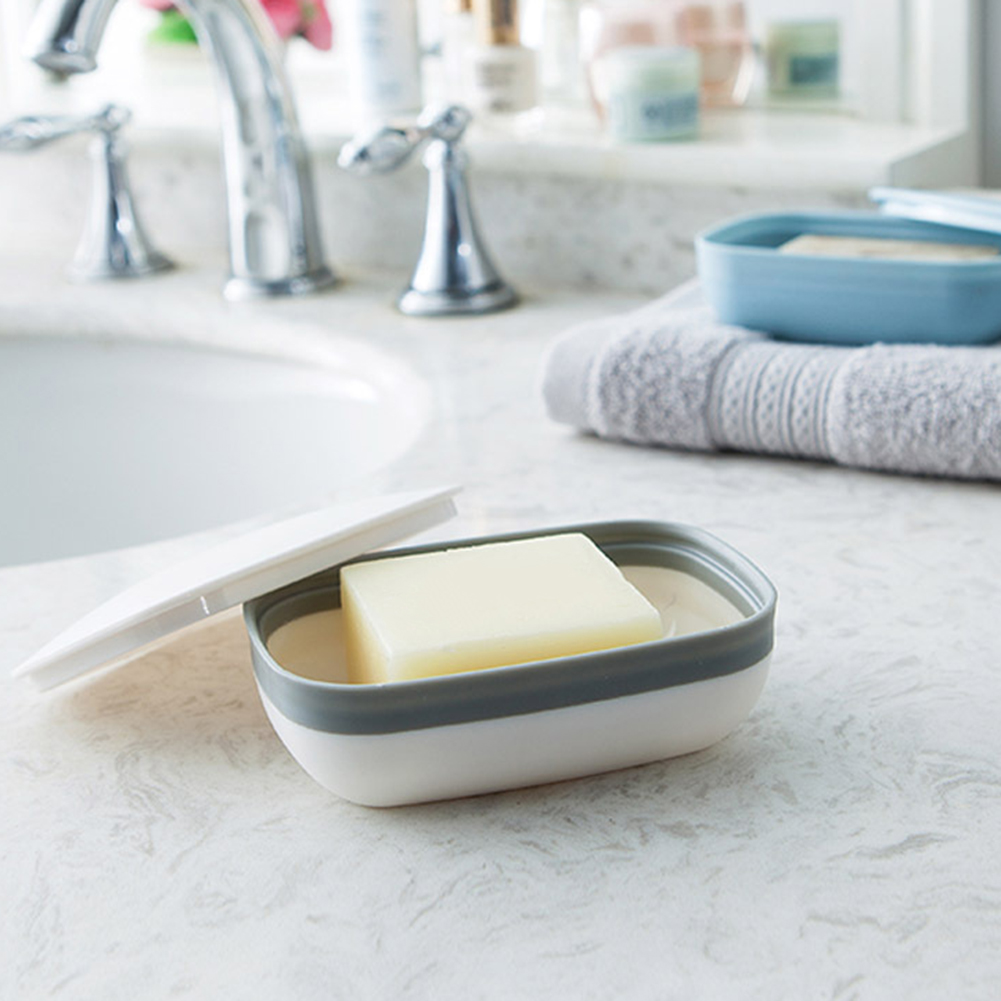 Jabonera portátil de viaje, caja de jabón con sello impermeable, cubierta de tapa de contenedor para baño, ducha, hogar, viaje al aire libre