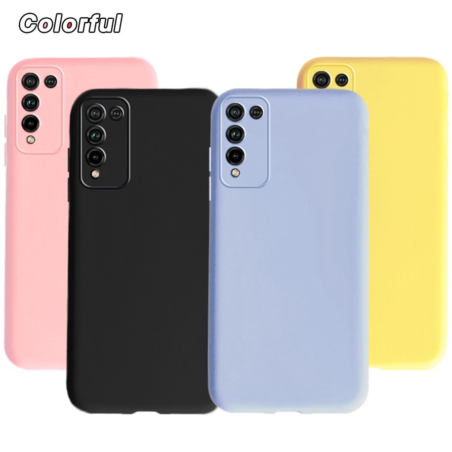 Dla Huawei Honor 10X Lite Obudowa silikonowy miękki jednolity kolor telefon pokrywa dla honoru 10X Lite zderzak na Honor10X lite 10 X Lite Fundas