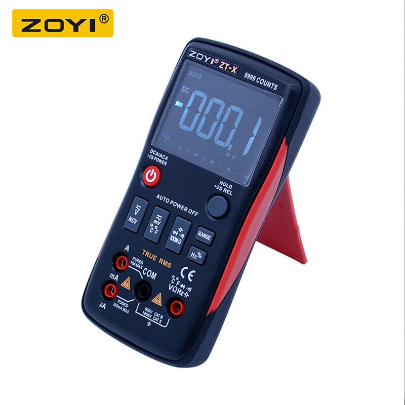 Zoyi zt-x digital multimeter med ncv hold-testverktyg testmaskin lcd-bakgrundsbelysningsdisplay temperatur ac dc-mätare