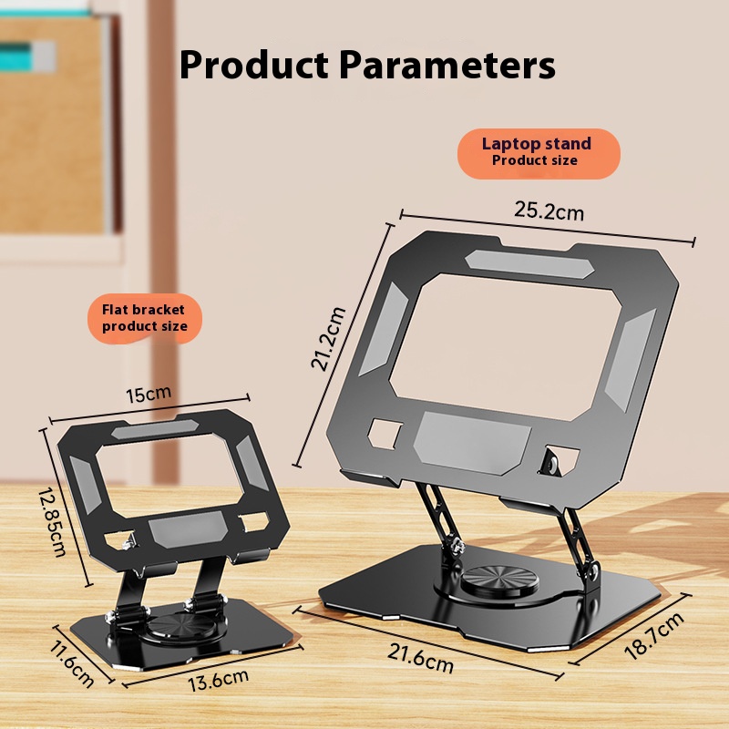 Soporte ajustable para ordenador portátil, elevador de escritorio giratorio plegable, Base de refrigeración mejorada, soporte para tabletas, soporte para ordenador portátil, escritorio de pie