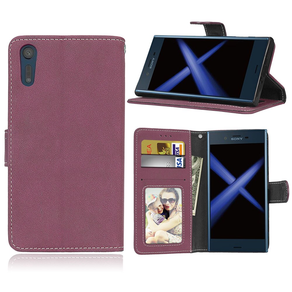 Fundas abatibles de cuero para Sony XZ, Fundas para Sony Xperia XZ F8331 Dual F8332, funda billetera con soporte para sony xz X Z