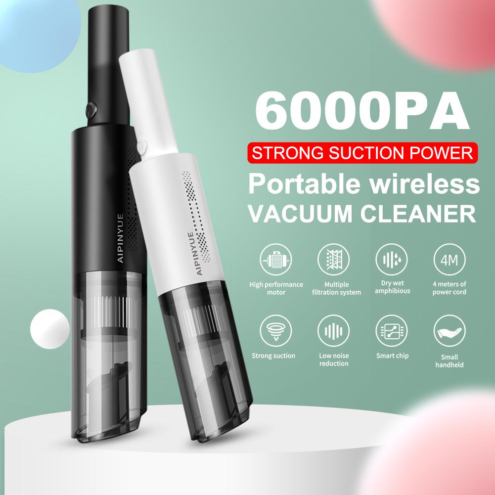 Portable Wireless Car Vacuum Cleaner Rechargeable Lightweight Car Home Dual-purpose Vacuum Cleaner Wet/Dry