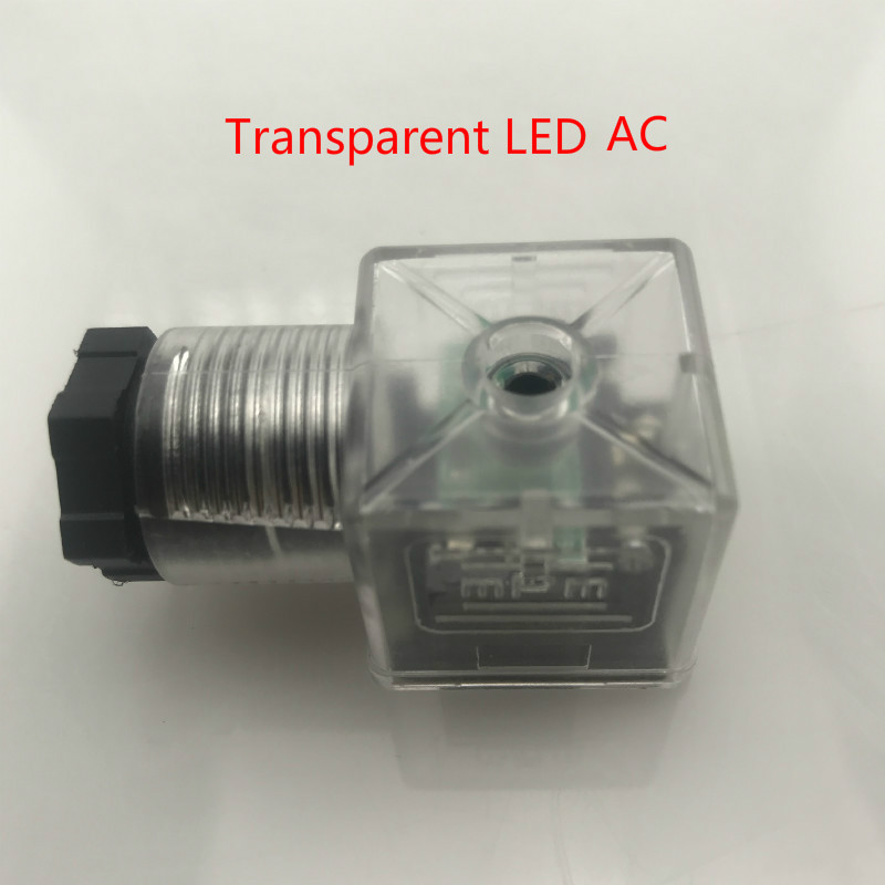 5 stk/parti hydraulisk magnetventilplugg elektromagnet koblingsboks linje-kontaktplugg til ventil magnetspoler kontakt: Svart