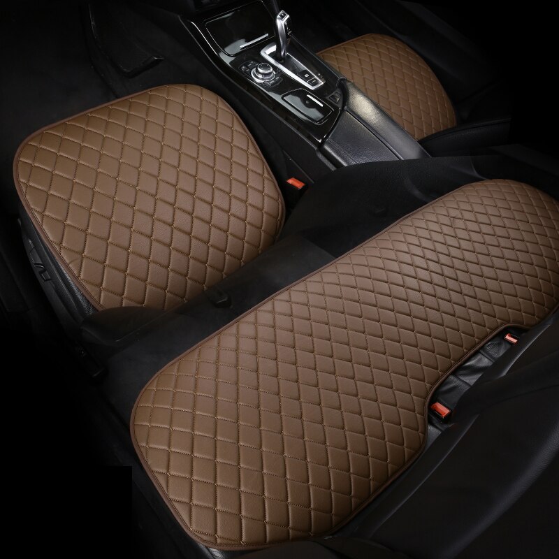 Pu Lederen Auto Stoelhoezen Interieur Onderdelen Auto Producten Universele Kussen Pads Voor Volvo S60 V40 V60 V90 XC40 XC60 XC90: Coffee (3PCS)