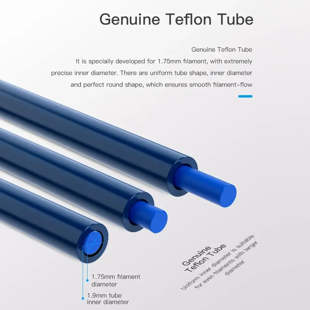 CREALITY für Capricorn Bowden PTFE-Schlauch, blau, 1 m/1,2 m/2 m, 3D-Drucker-Teile für 1,75 mm Filament, Prämie-PTFE-Harz für Ender 3 V2