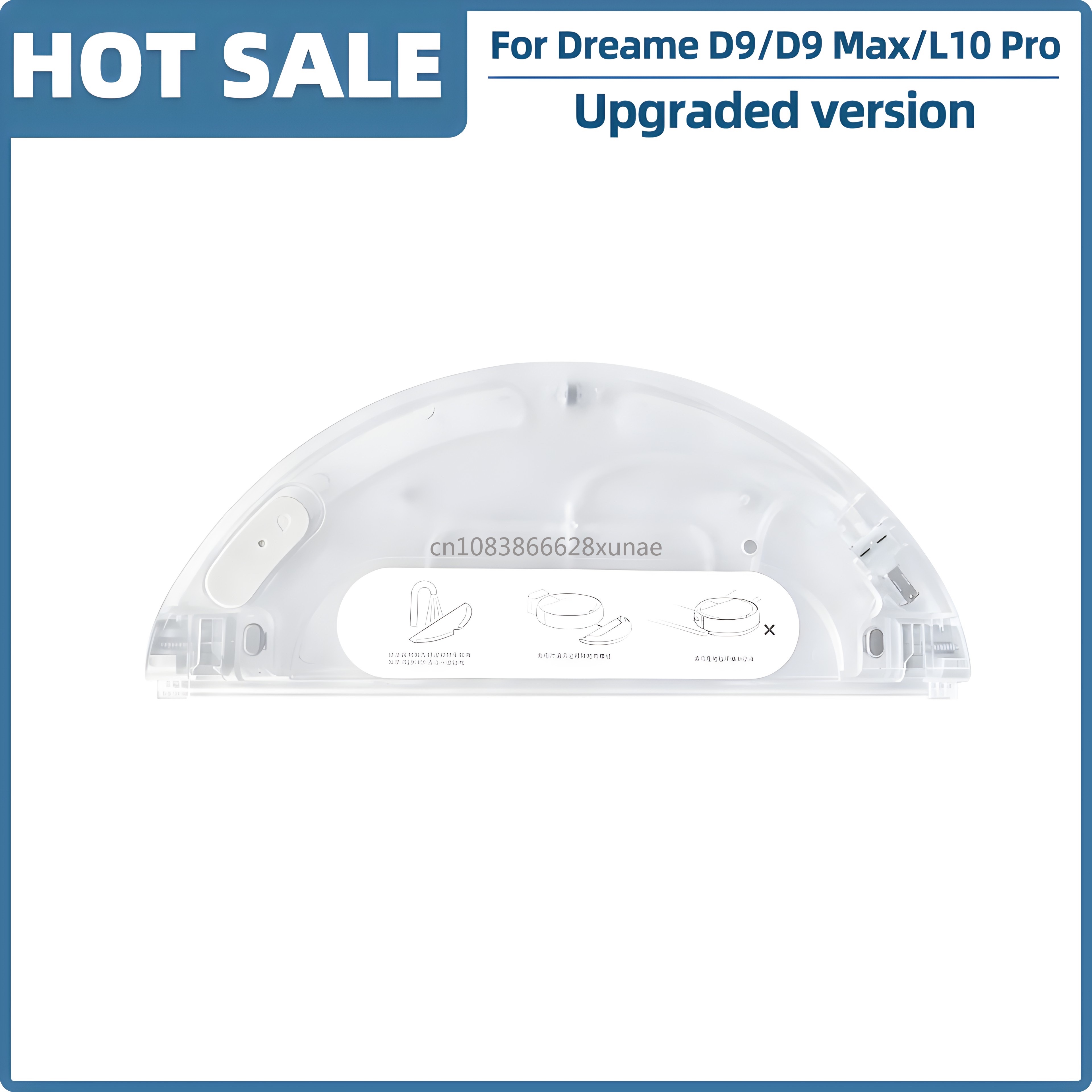 Ajuste para Dreame D9 / D9 Max / L10 Pro / Trouver LDS Finder piezas de vacío rodillo Cepillo Lateral filtro Hepa paño de mopa tanque de agua: Verde