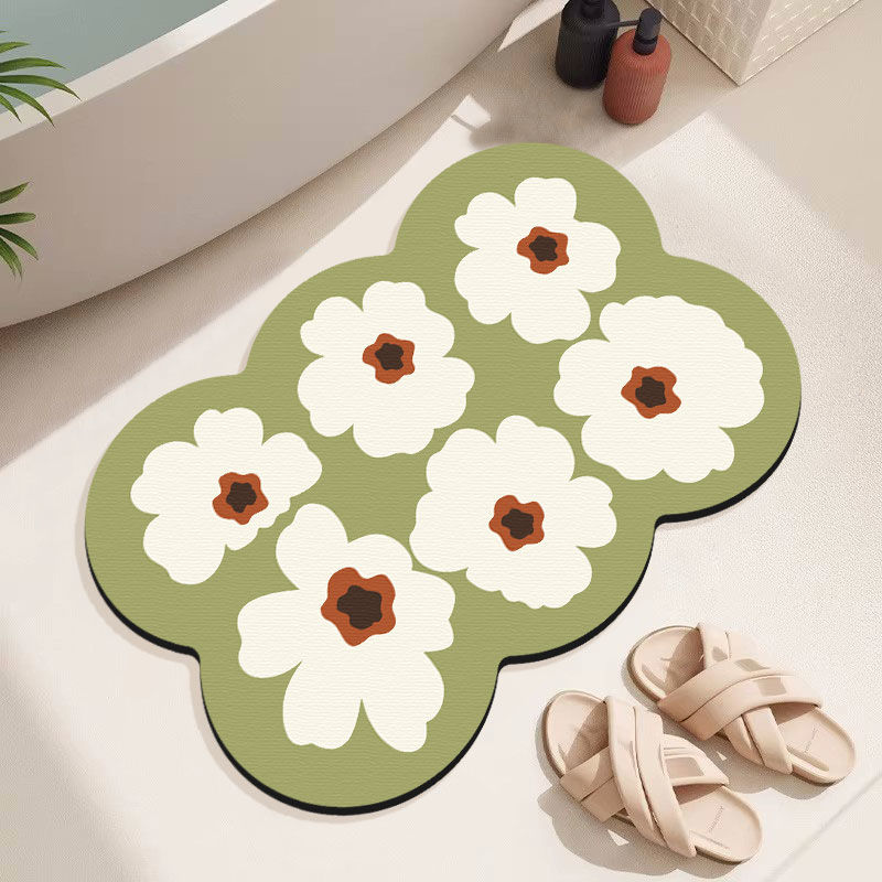 Bathroom Diatom Mud Floor Mat Toilet Carpet Entry Door Mat Toilet Toilet Door Absorbent Non-slip Foot Mat