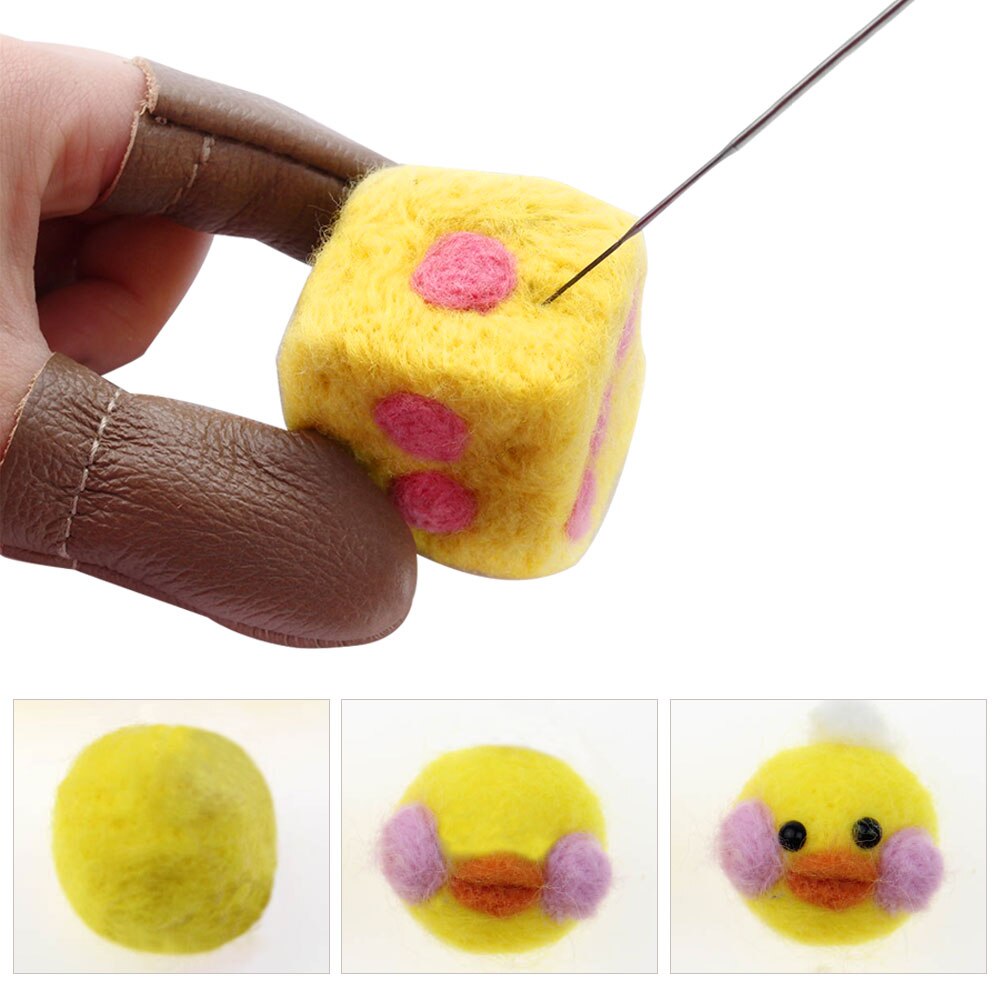 Wool Fiber DIY Wool Felt Kit Handle Wool Felt Toys Making Fabric Materials Handcraft Felt Needle Felting Craft Toys
