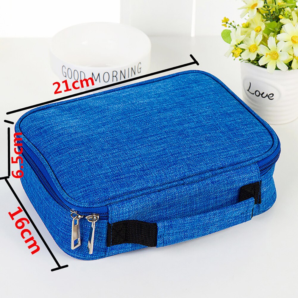 Large Capacity 72 Holes Zipper Pencil Case Zipper Closure Pen Bag Polyester Stationery Storage Pencil case School Office Supply