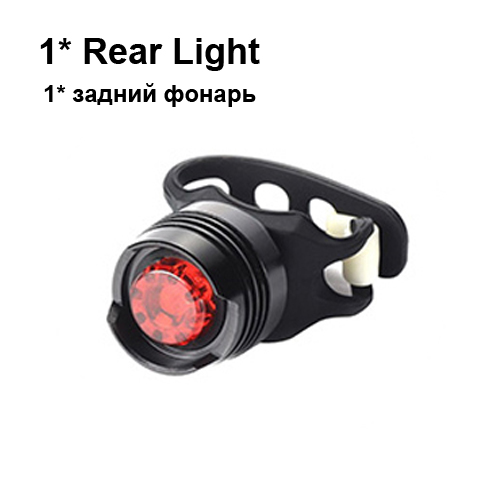 NEWBOLER-Luz de bicicleta T6 con batería recargable por USB, faro delantero de bici, lámpara de ciclismo con luz trasera, ajustable, 5000mAh: only tail light