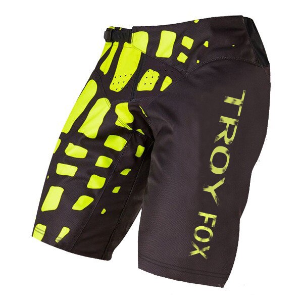Troy Fox MTB ATV Bike Riding Defend Shorts Mountain Bicycle Offroad Summer Short Pants Mens: Yellow / 38