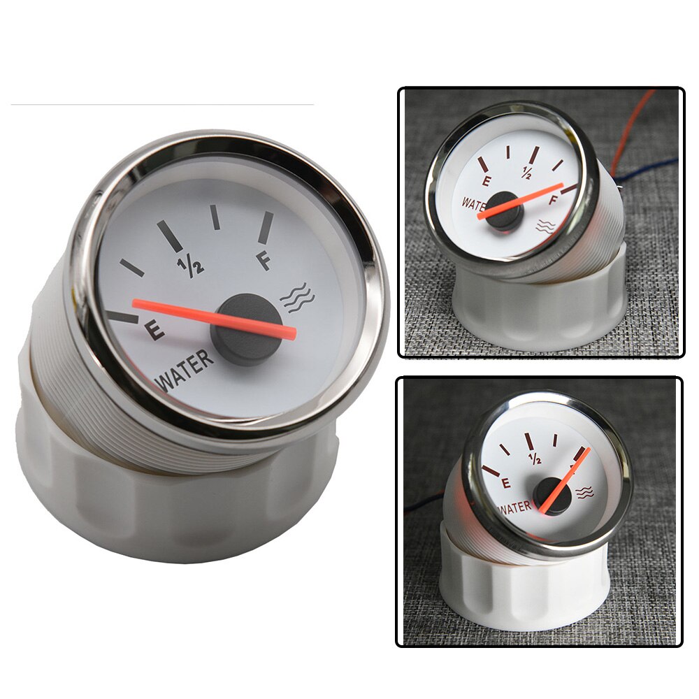 Jauge de niveau d'eau 52mm avec capteur de niveau d'eau 0-190ohm, compteur de niveau de réservoir, capteur d'unité pour voiture bateau, LED rouge 12V/24V