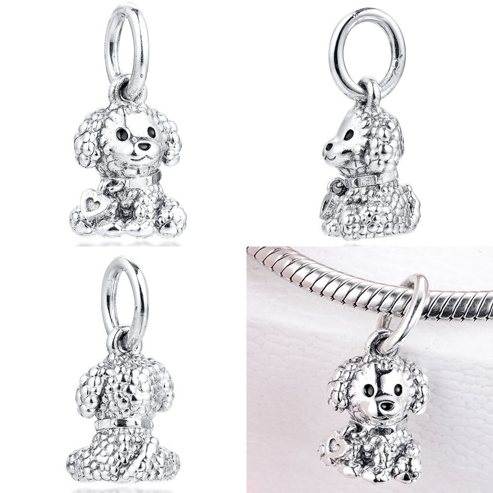 Fit 925 Zilveren Originele Bedels Armbanden Poedel Hond Dangle Charm Bead Hanger Voor Sterling Originele Bangle Sieraden Maken Diy